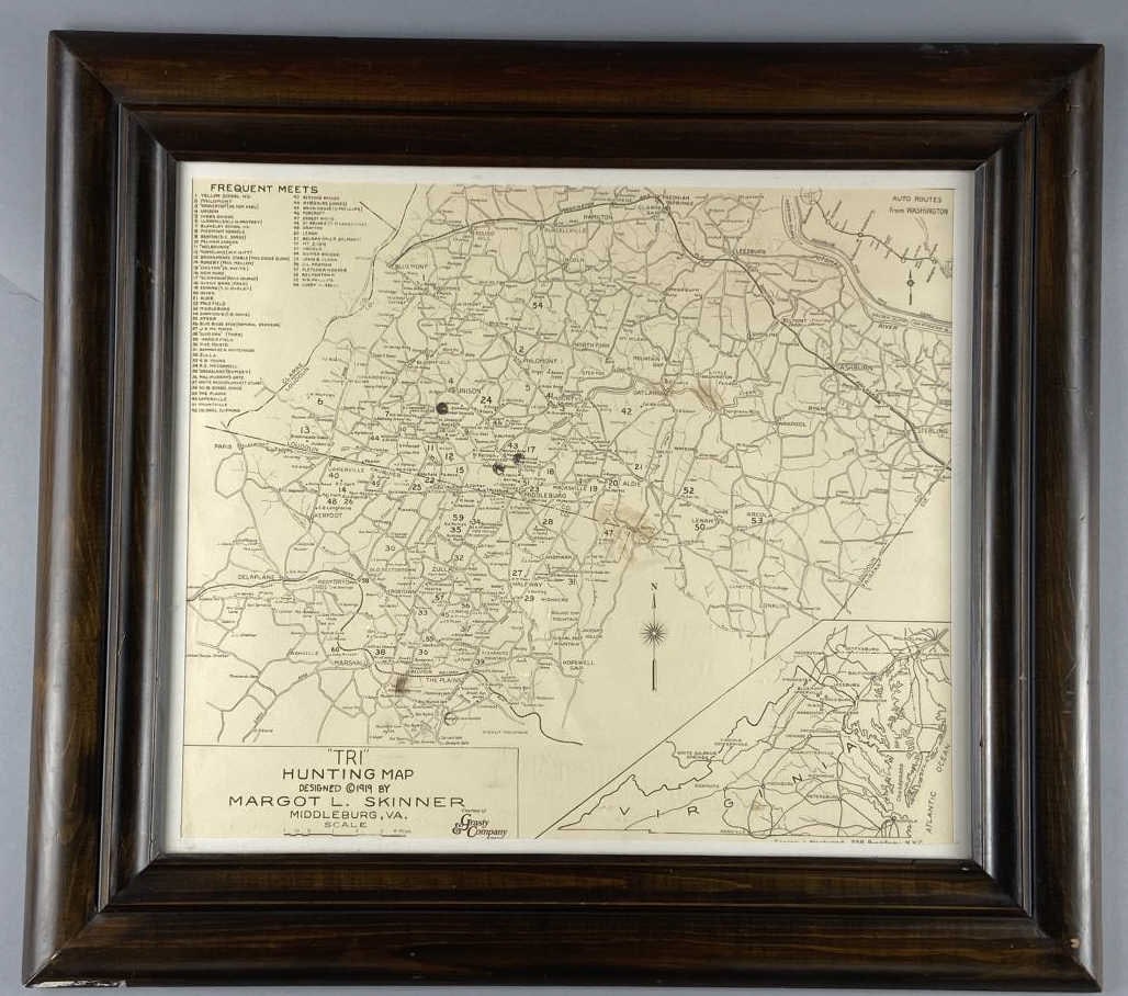 Tri Hunting Map Virginia 1919 by Margot Skinner (1 of 6)