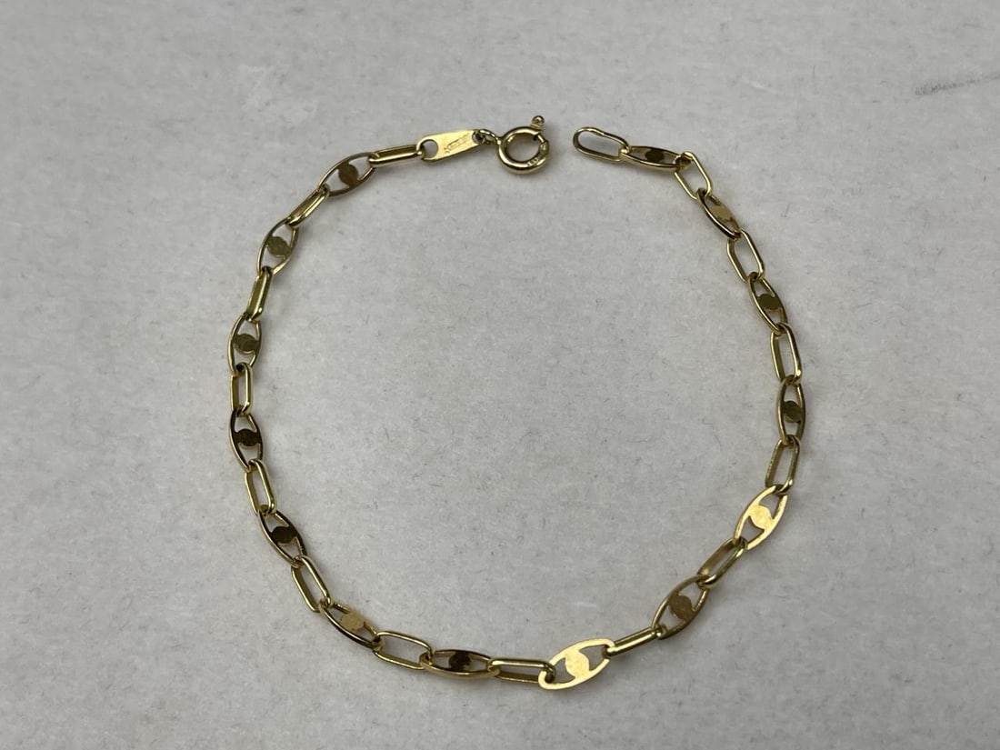 18KYG 7'' Anchor Link Bracelet (1 of 5)