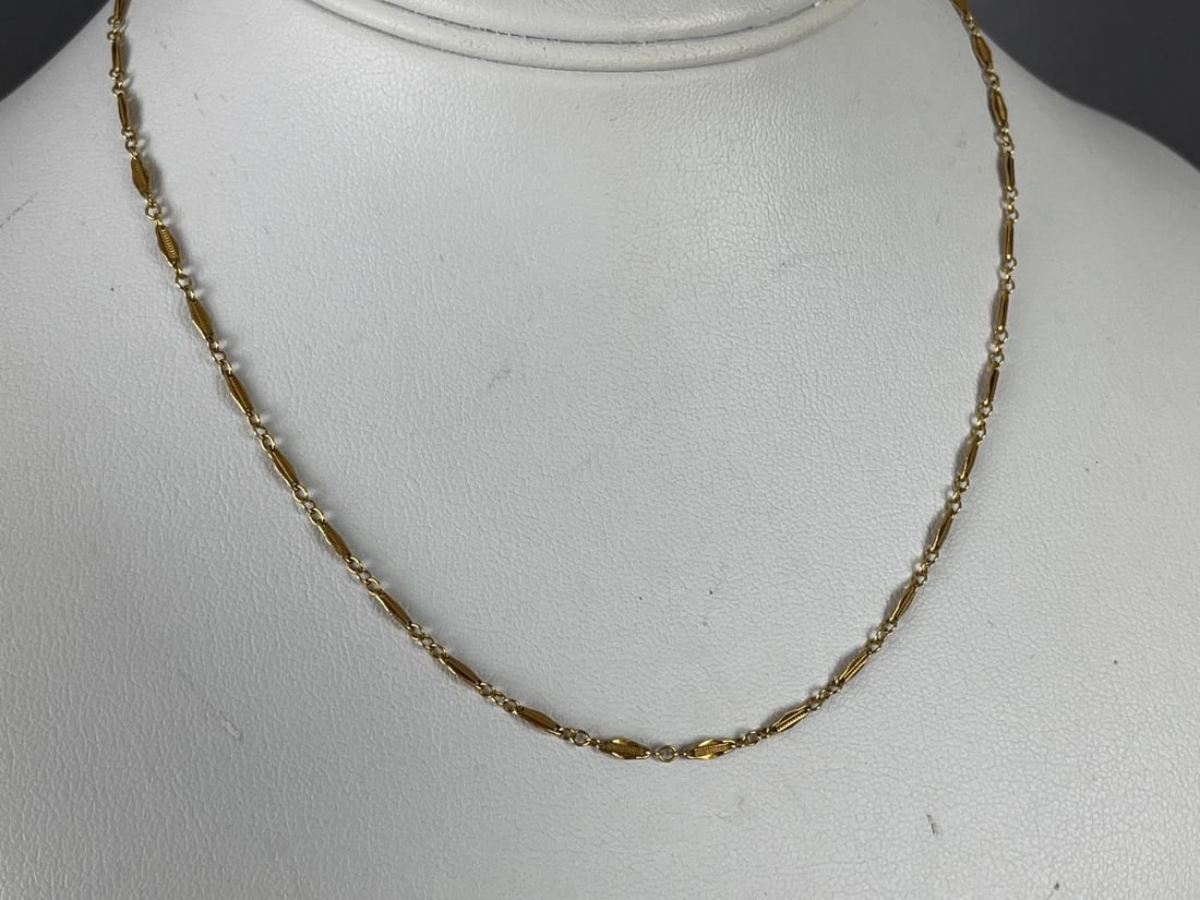 16'' 14KYG Fancy Link Style Necklace (1 of 3)