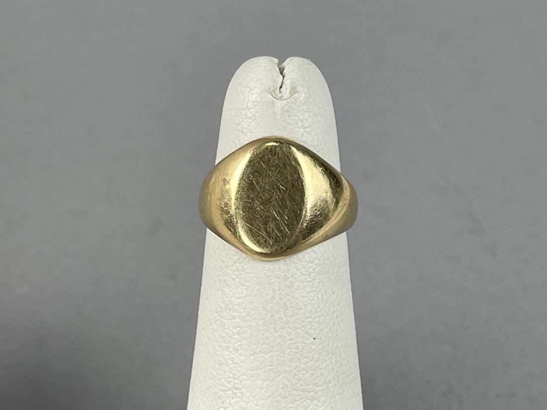 14K Yellow Gold Signet Ring (1 of 4)