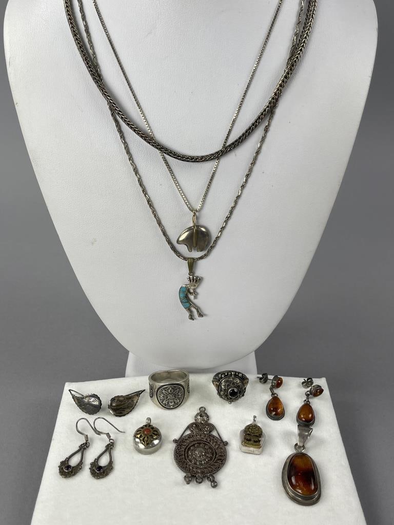 Sterling Silver Necklaces, Charms, Earrings, Rings (1 of 3)