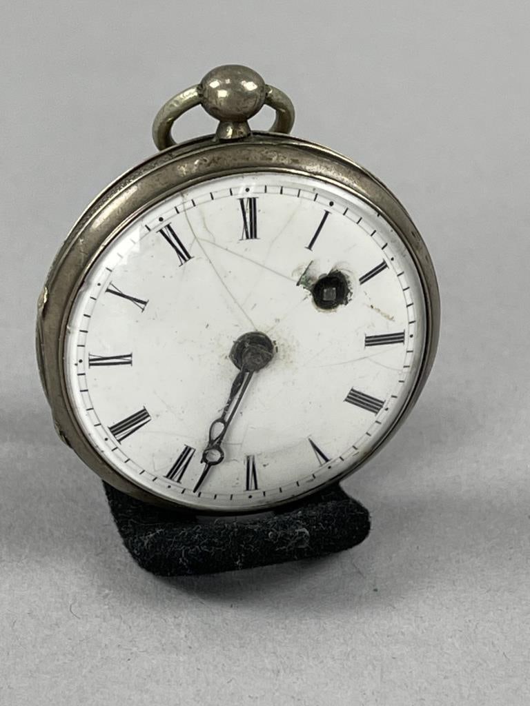 Key Wind Open Face Fusee Movement Pocket Watch (1 of 4)