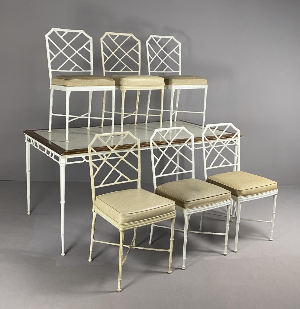 "Calcutta" Brown Jordan Faux Bamboo Dining Set (1 of 8)