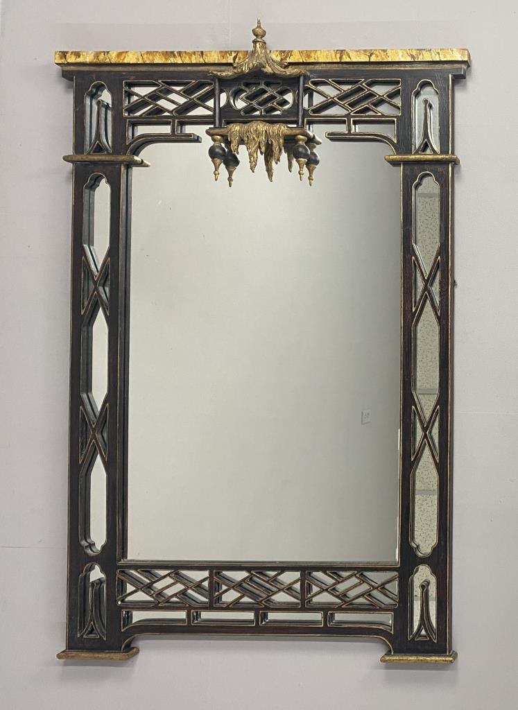 Contemporary Regency Chinoiserie Style Mirror (1 of 7)