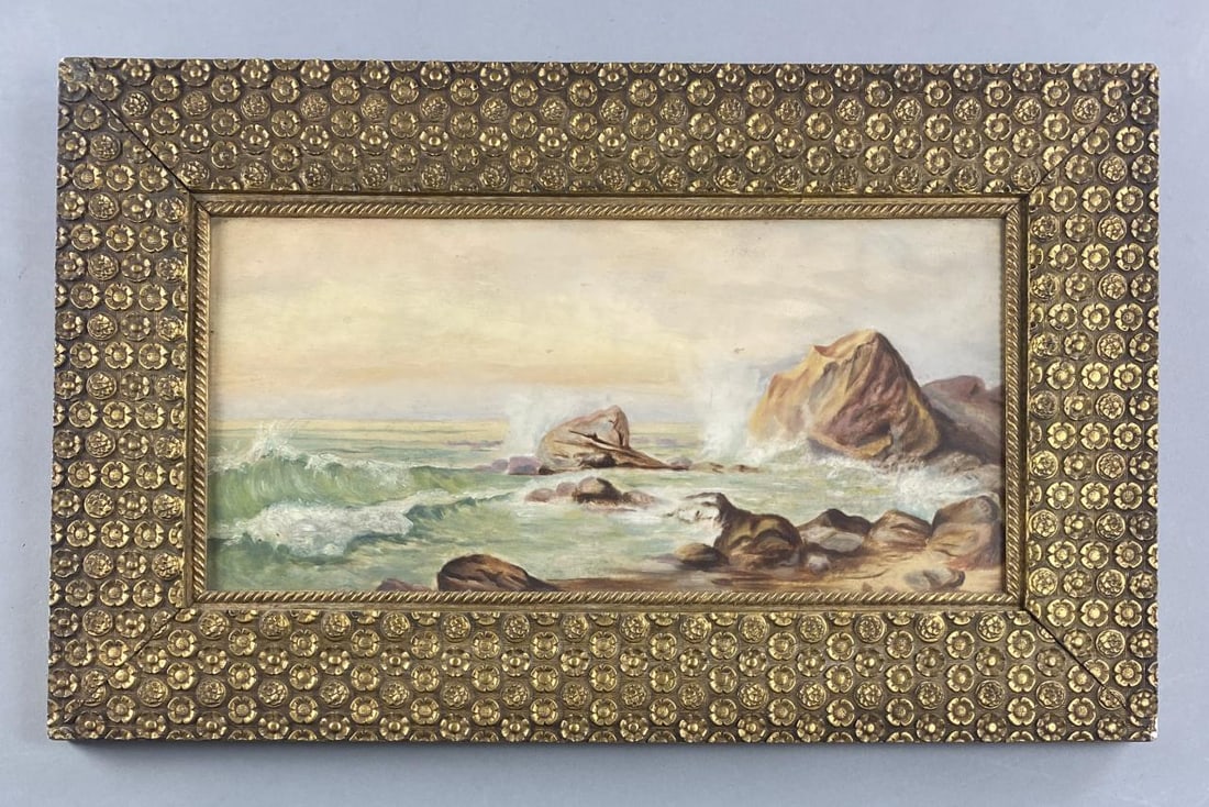 Aesthetic Movement Gilt Frame with Seascape (1 of 8)