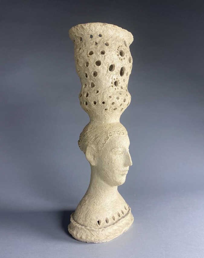 Studio Pottery Figural Woman Vase (1 of 8)