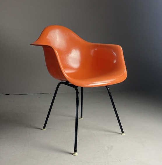 Charles Eames Herman Miller Orange Shell Chair (1 of 13)