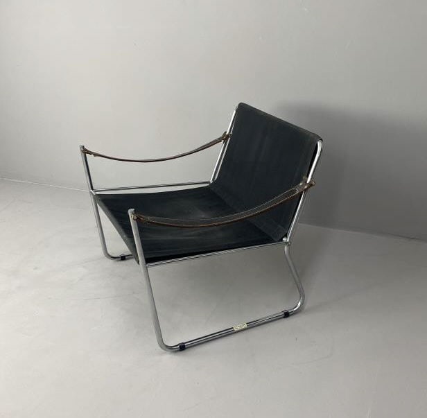 Farstrup Denmark Midcentury Chrome Sling Chair (1 of 12)