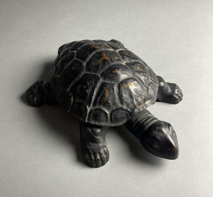 Mechanical Turtle Spittoon Golden Novelty 1890s (1 of 4)