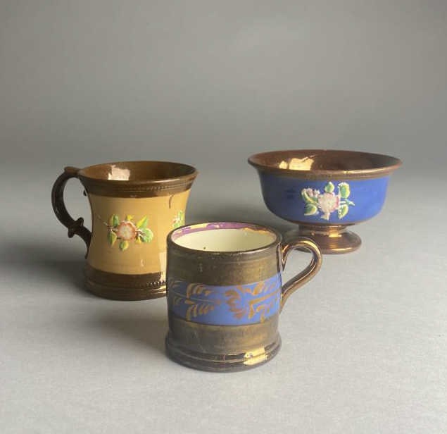 3 Pieces Early 19th C. English Copper Lustreware (1 of 4)