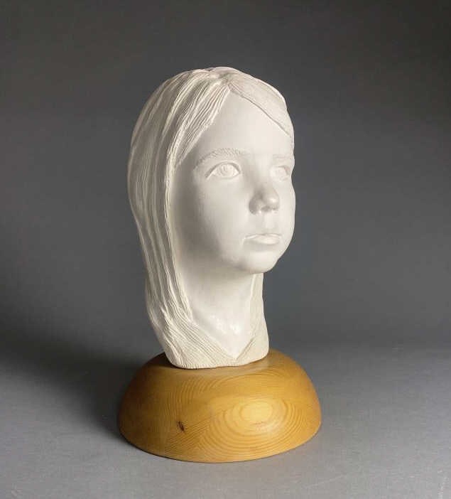 Midcentury Plaster Bust of a Young Girl (1 of 5)
