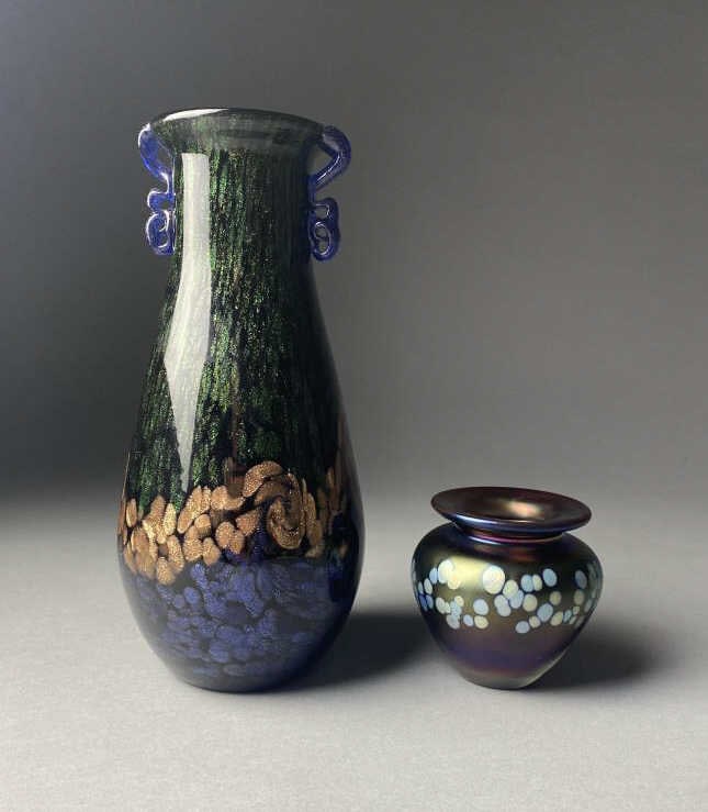 Two Art Glass Vases, Dale Tiffany (1 of 3)