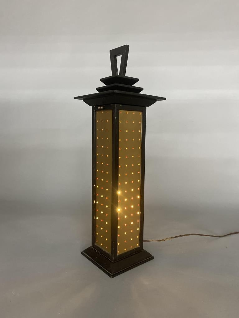 Midcentury Modern Folk Art Lantern Style Lamp (1 of 9)