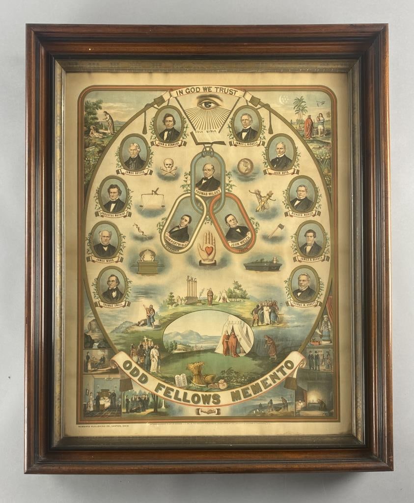 Odd Fellows Memento Chromolithograph Print (1 of 7)