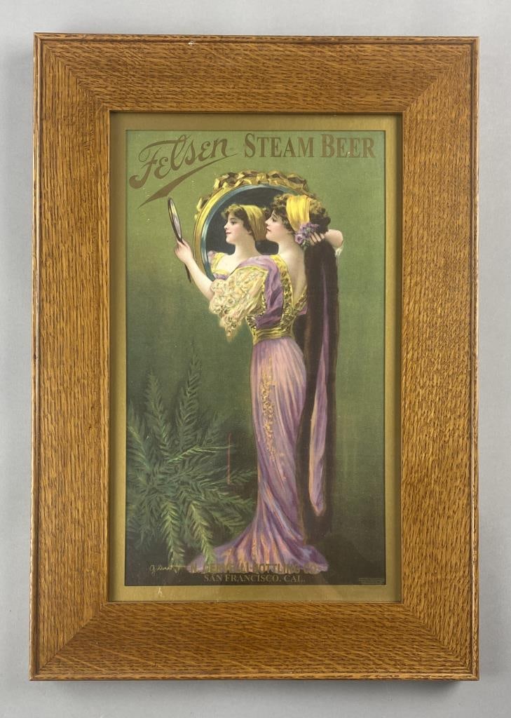 "Reflections" Charles Gilbert Beer Print 1911 (1 of 5)