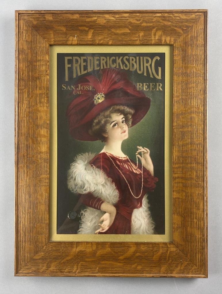 Fredericksburg Beer Lithograph Circa 1900 (1 of 4)