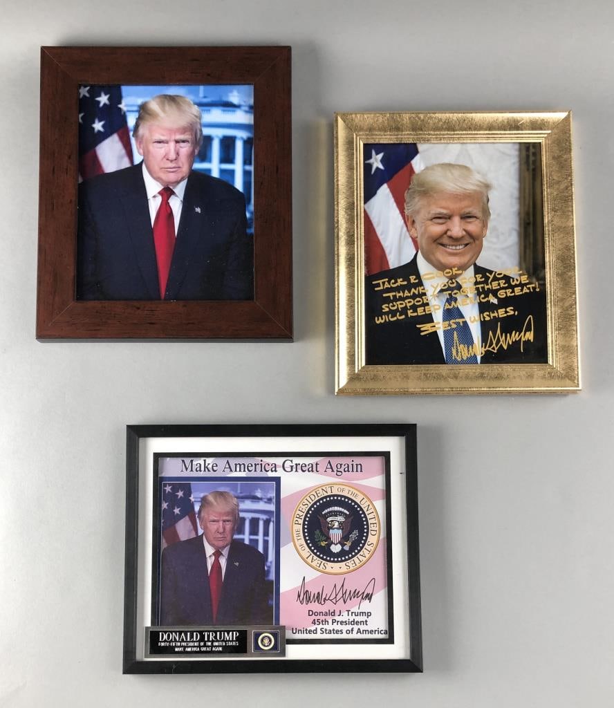 Donald Trump Framed/Signed Images - (3 Qty) (1 of 9)
