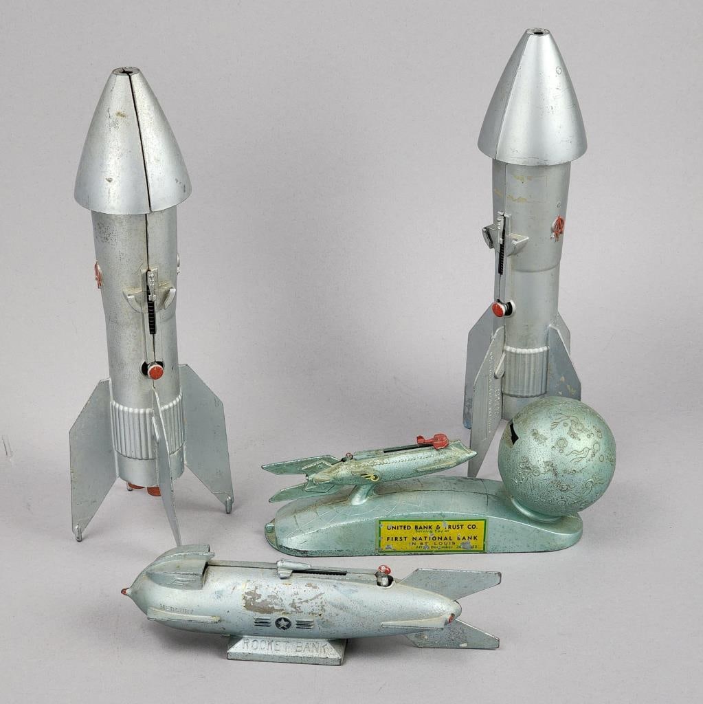 Astro Rocket Ship Banks, Mercury Bank, Strato Bank (1 of 11)
