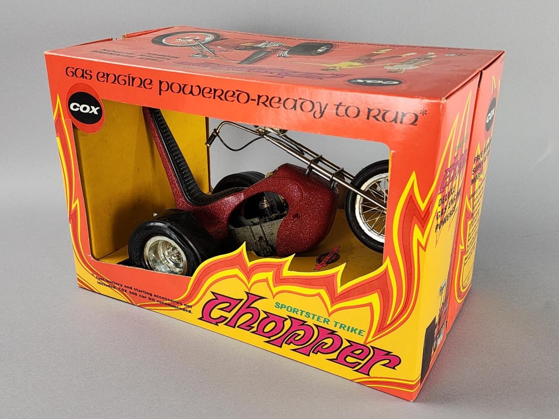 Cox Gas Powered Sportster Trike Chopper With Box (1 of 5)