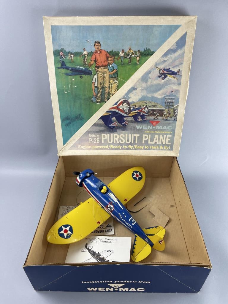 AMF Wen-Mac Boeing P-26 Pursuit Plane With Box (1 of 5)