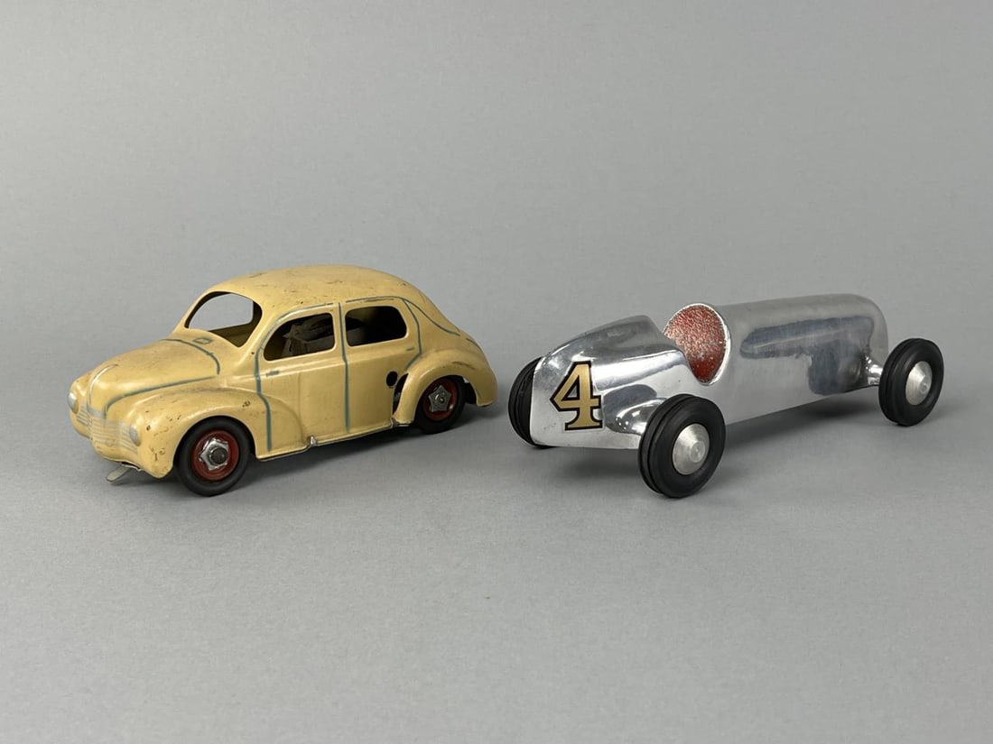 France Renault Wind Up Car & Aluminum Race Car (1 of 6)