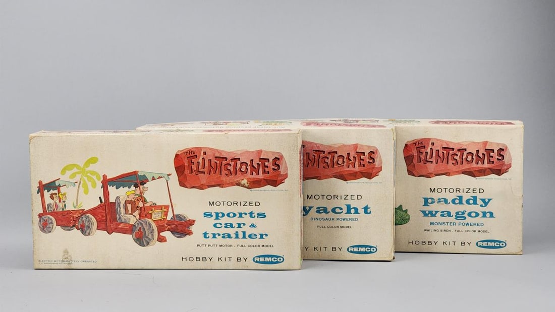 3 Flintstones Hobby Kits w/ Sealed Bags in Boxes (1 of 16)