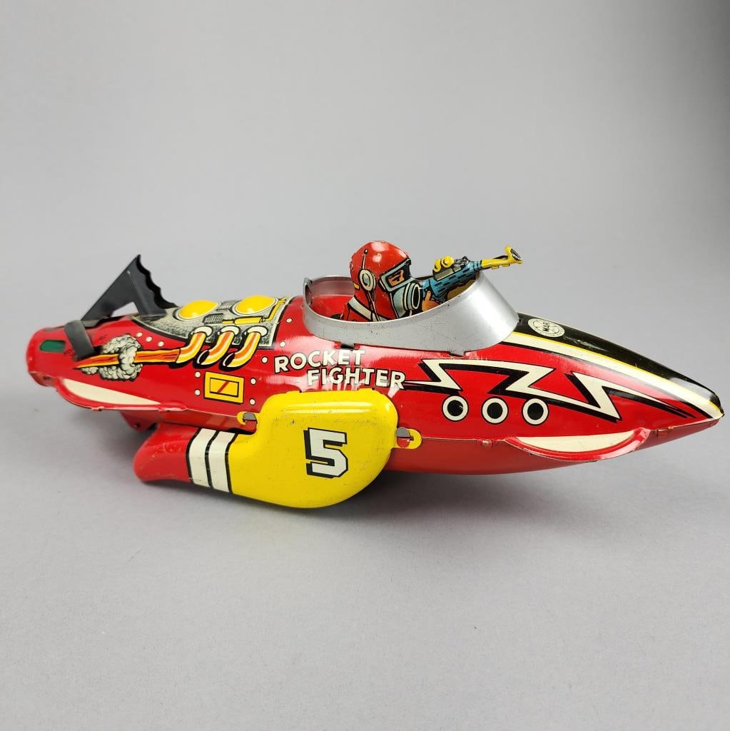 Marx Wind Up Tin Litho Space Rocket Fighter 5 Toy (1 of 7)