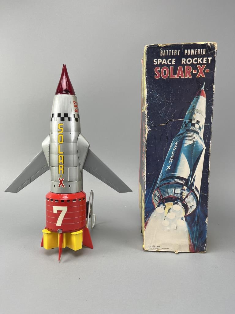 野村トーイソーラーXブリキロケット SPACE ROCKET SOLAR-X Tn Nomura, Solar X Space Rocket