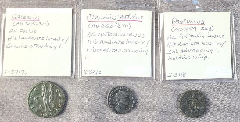 3 pcs. Ancient Roman Coins, Postumus 259-268 AD (1 of 7)