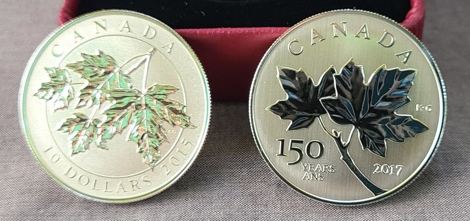 2 pcs. $10 Canadian Proof .999 Fine Silver (1 of 4)