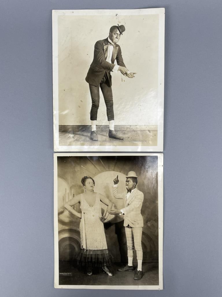 1920's Black Vaudeville Photos-Butterbeans & Susie: Two Black Face Collectible images solo image of Butterbeans (circa 1925) and image of Butterbeans & Susie (circa 1925) - both are original 8" x 10" images