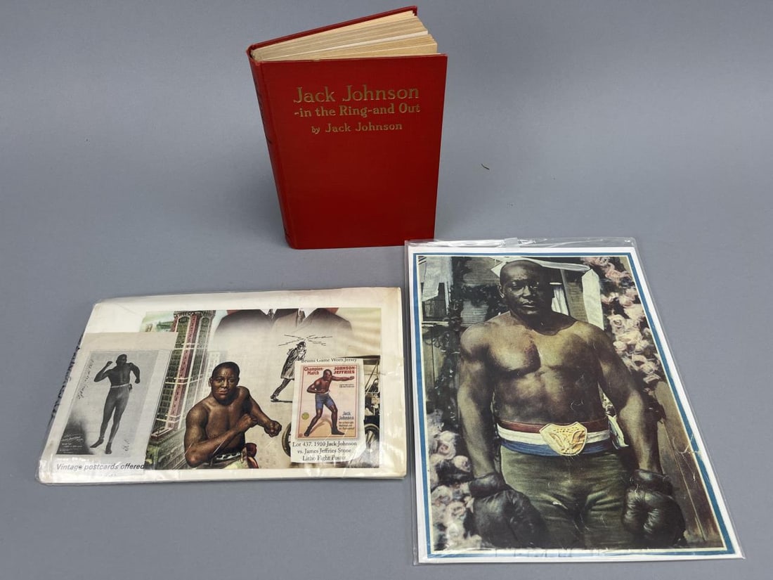 Jack Johnson Print / Book: "Jack Johnson - in the Ring - and Out" by Jack Johnson 1927 1st edition, print of Jack Johnson that measures 8.5" x 10.5"