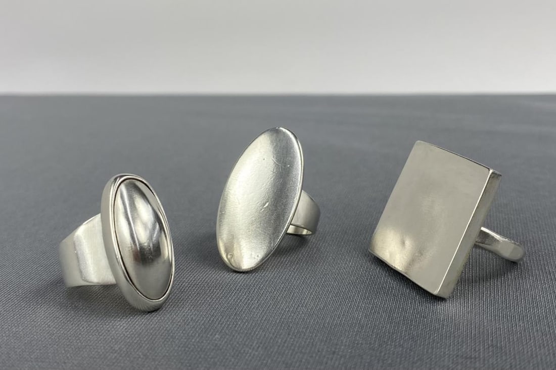 Three Vintage Handmade Sterling Silver Rings (1 of 12)