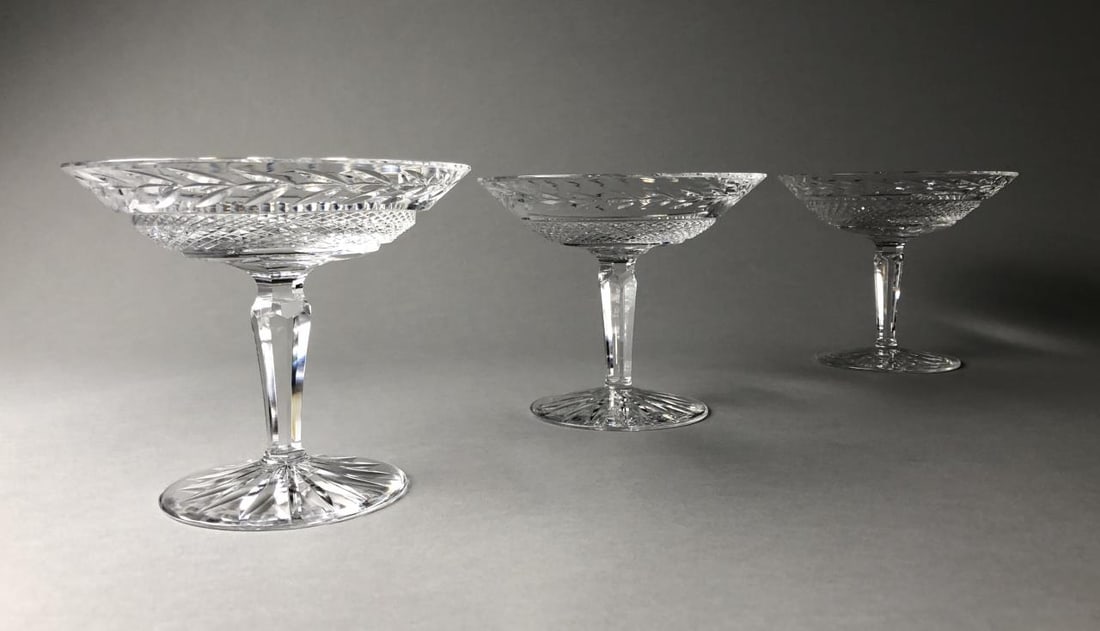 3 Waterford Glandore Cut Crystal Compotes (1 of 5)