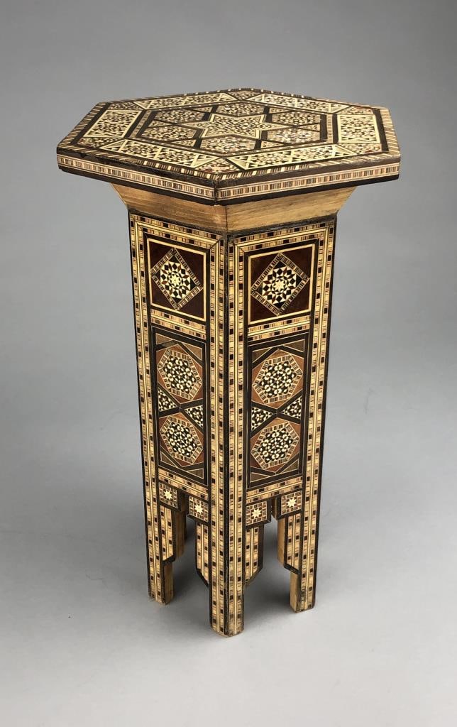 Syrian Hexagonal Drinks Table with Damascene Work (1 of 11)