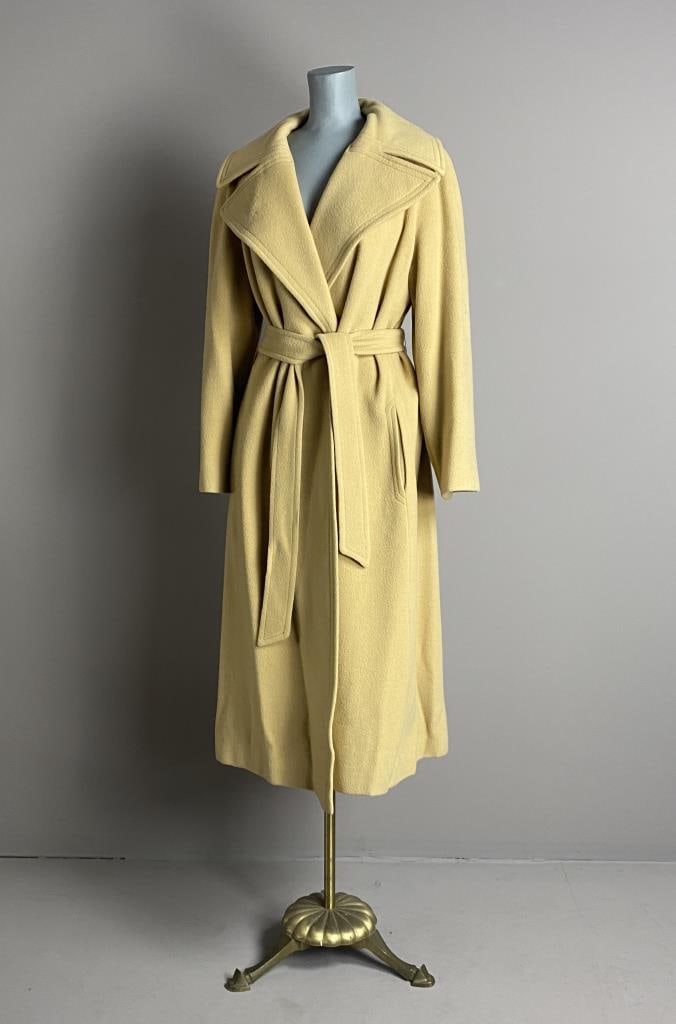 Saks Fifth Ave. Camel Cashmere Wrap Coat (1 of 7)