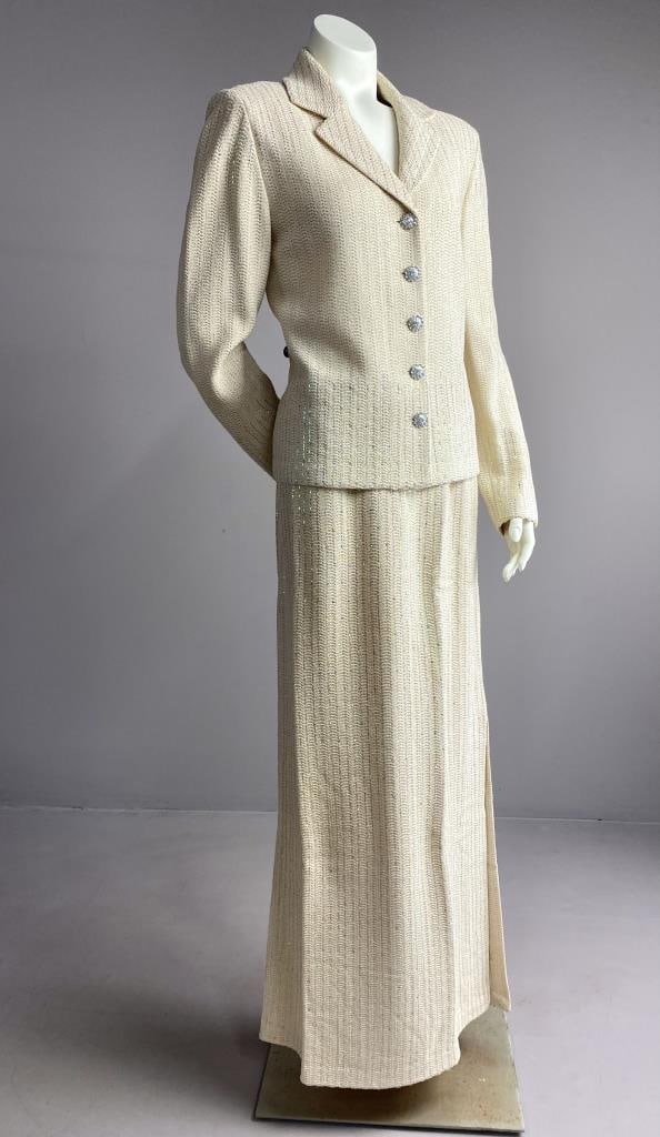 St. John Evening Metallic Sparkle Jacket & Skirts (1 of 12)