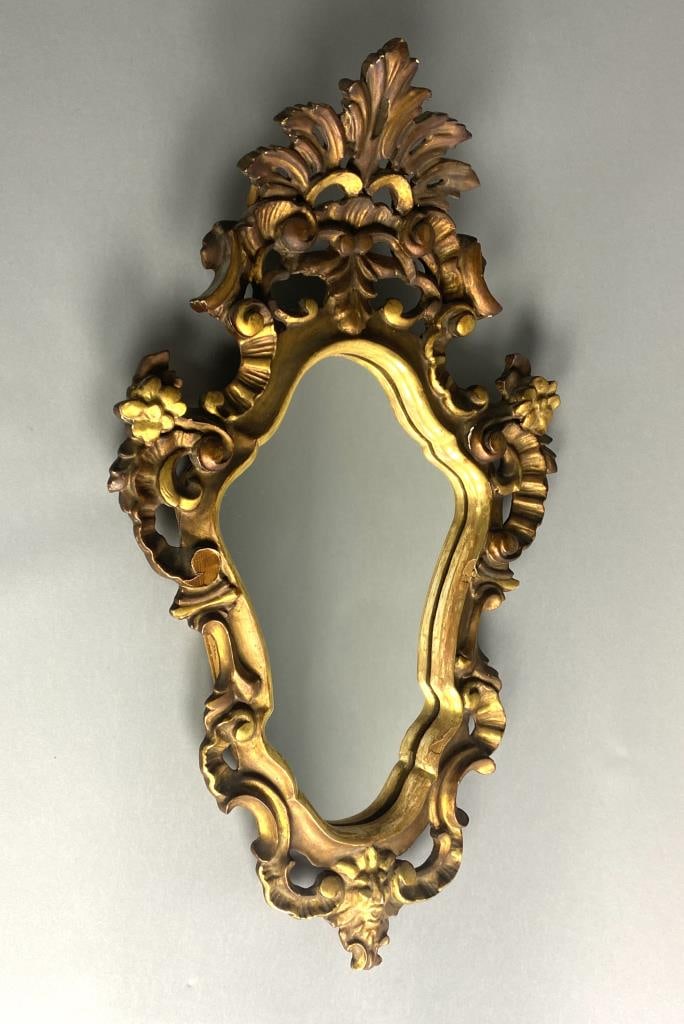 Italian Rococo Gilt Wood Mirror Early 20th C. (1 of 14)