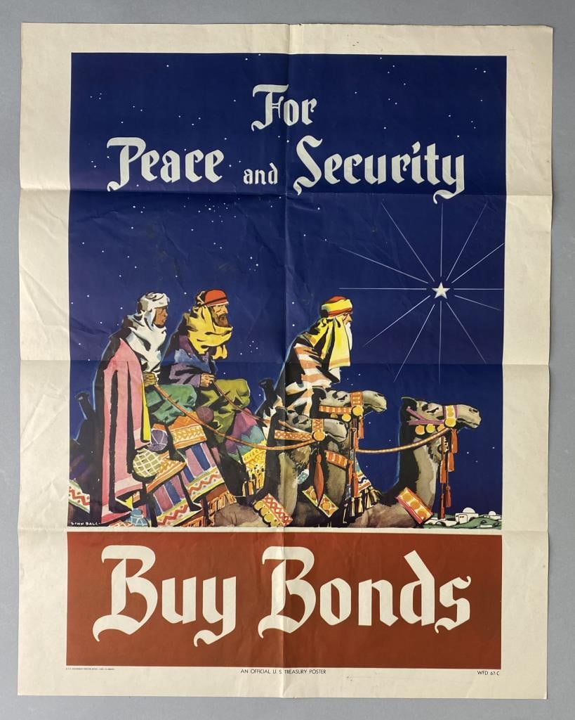 WWII Linn Ball Holiday Buy Bonds Poster C.1945 (1 of 6)