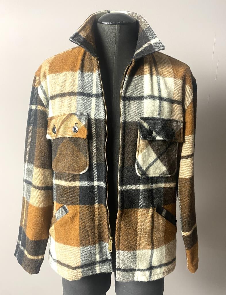 Vintage Plaid Wool Chore Coat Sears & Roebuck (1 of 7)