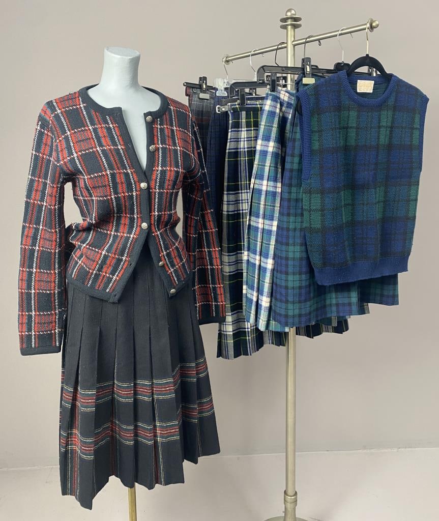 Pendleton Wool Plaid Kilt Skirts and Sweaters (1 of 15)