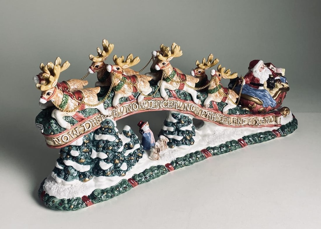 "Night Before Christmas" Centerpiece Fitz & Floyd (1 of 10)