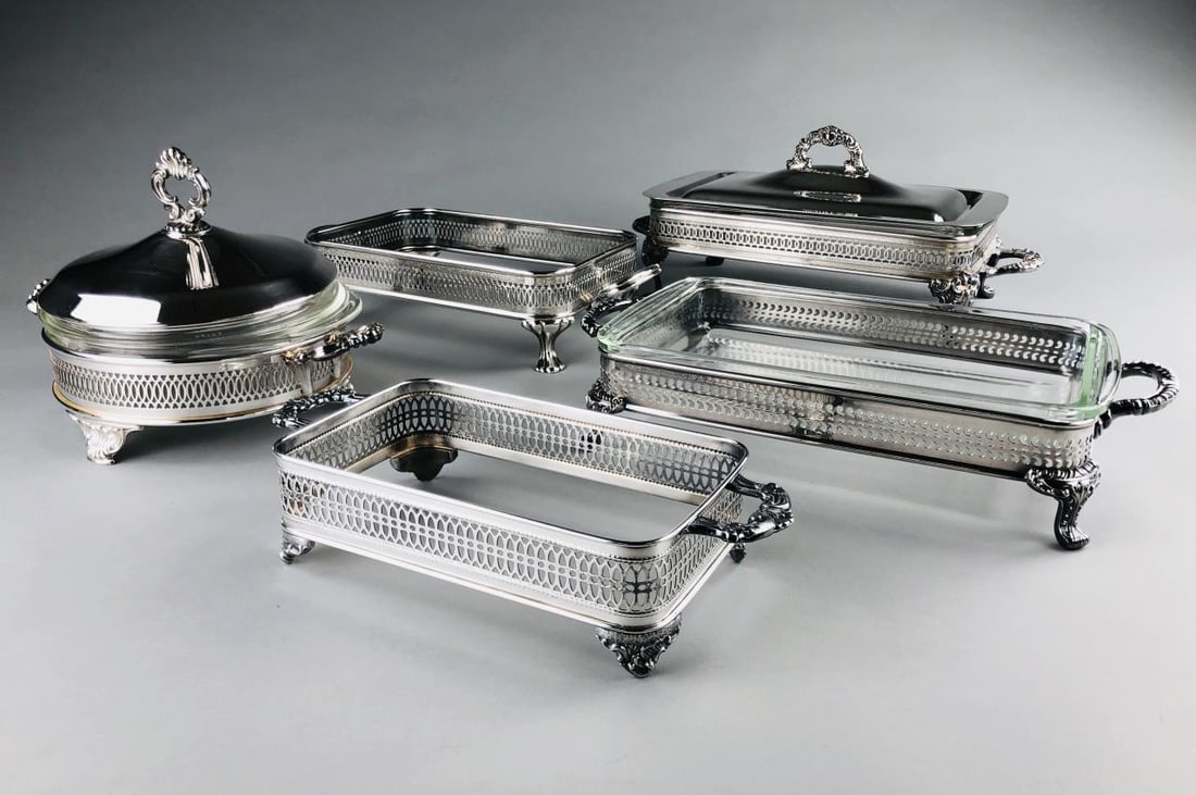 Collection of Silverplate Chaffing Dishes (1 of 16)