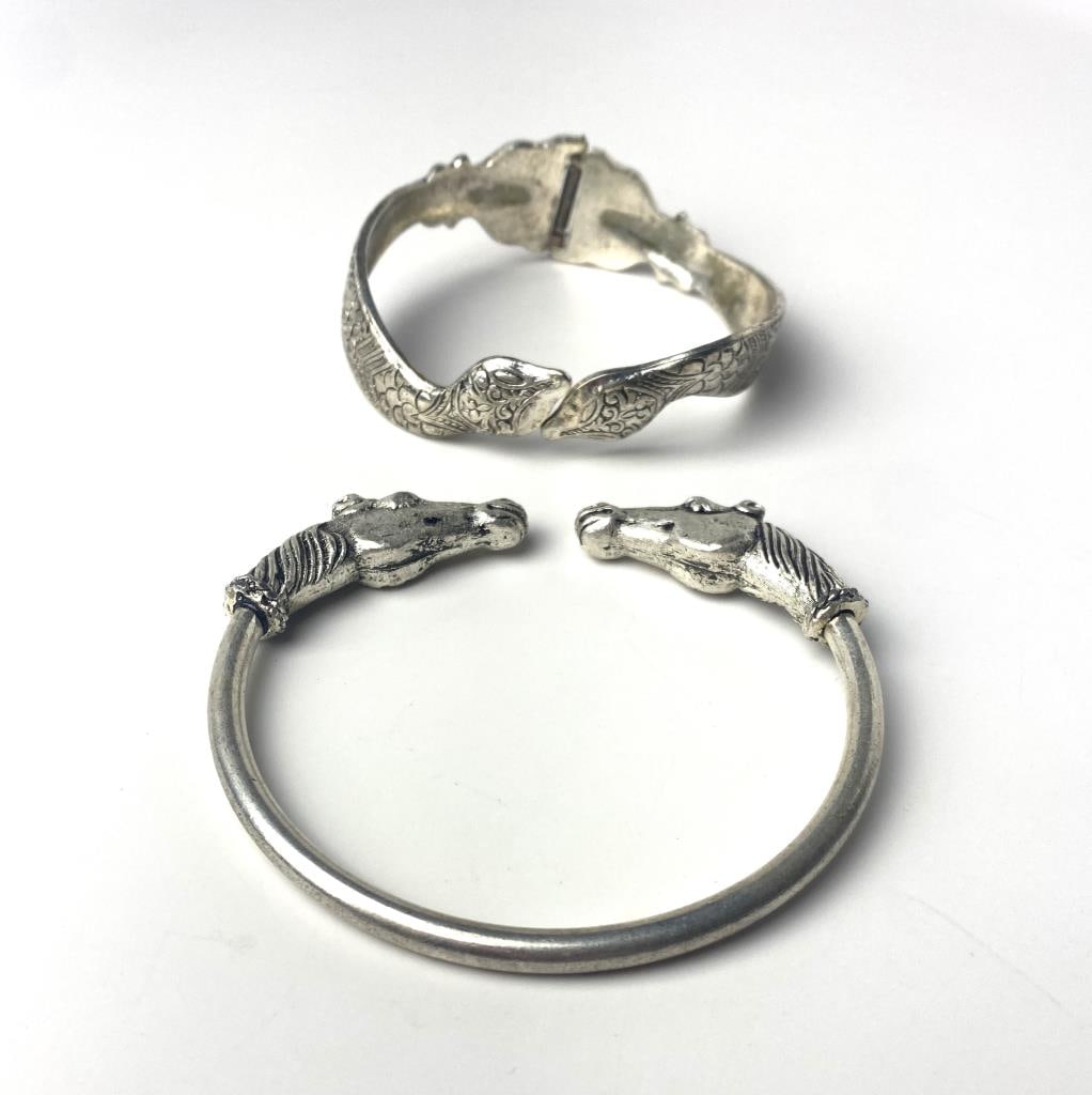 Vintage Serpent and Horse Head Bracelets (1 of 7)