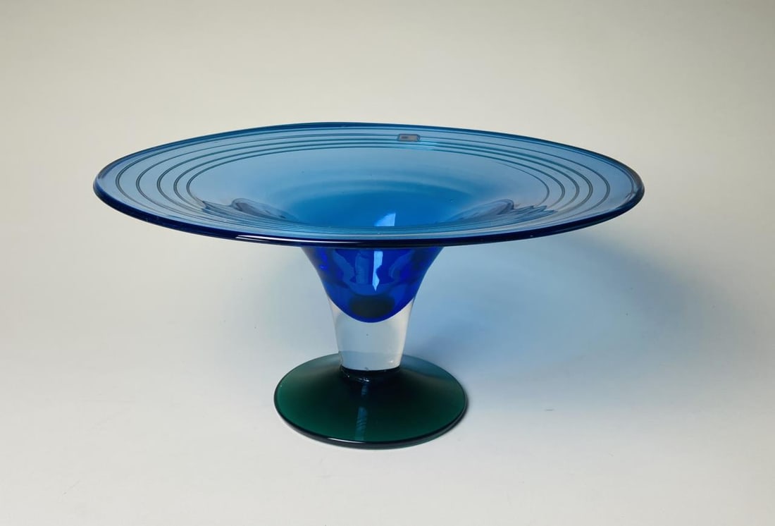 Richard Blenko Blown Glass Centerpiece Bowl (1 of 5)