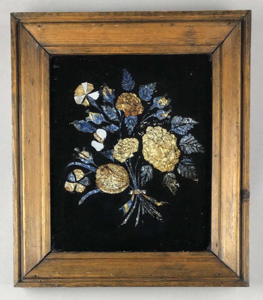 Victorian Foil Eglomise Floral Picture (1 of 8)