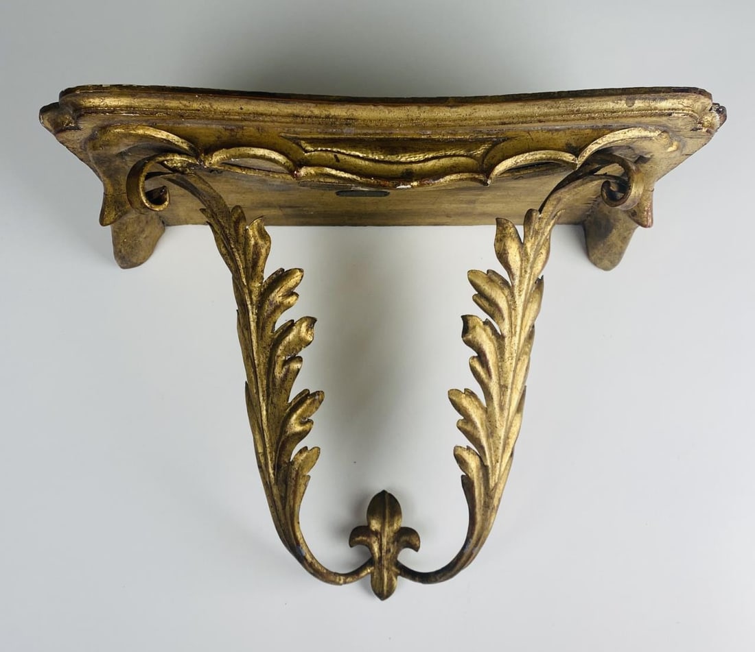 Palladio Italian Gilt Metal and Wood Wall Bracket (1 of 7)