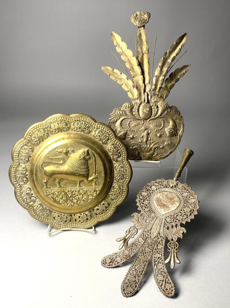 3 Asian Decorative Metalwork Pieces (1 of 8)