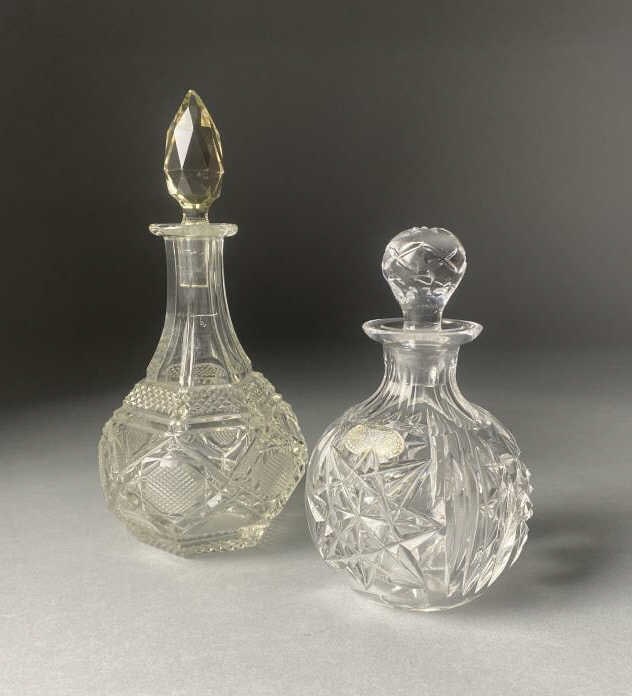 Two Vintage Cut Glass Perfume Bottles (1 of 4)