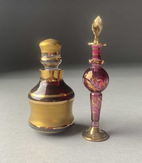 Ruby Red and Cranberry Art Glass Perfume Bottles (1 of 2)